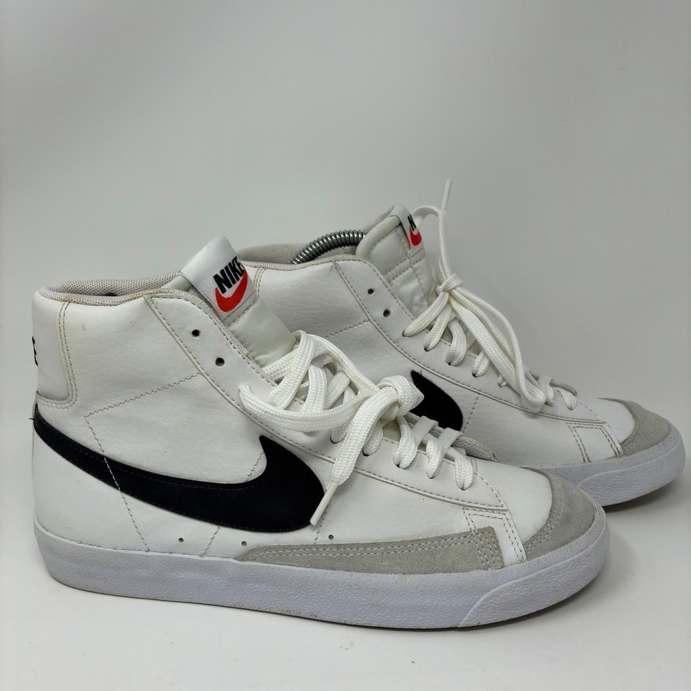 Nike Blazer Mid '77 GS DA4086-100 Youth 6.5Y White Black High Top Sneakers